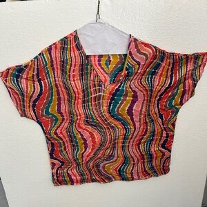 Entro Multicolor Abstract Women's Blouse